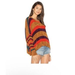 Free People Sweater All About You Chenille Stripe Pullover Womens Size Small S